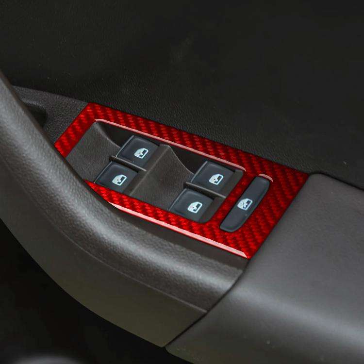For 2017-2021 Skoda Octavia Right-Hand Drive 8pcs /Set Window Switch Panel Sticker, Right-Hand Drive