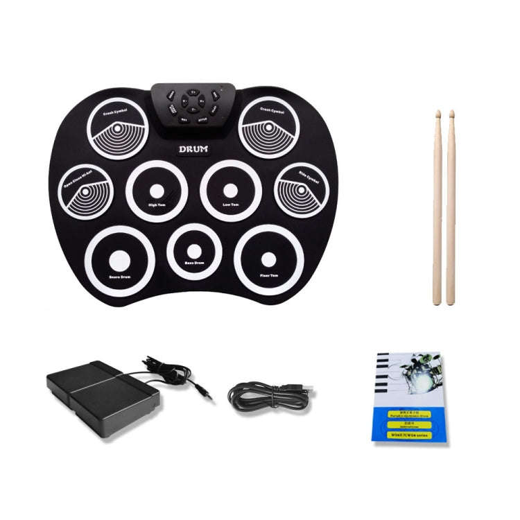 Silicone Folding Portable Hand-Rolled Drum DTX Game Strike Board, G801 White, G801 Yellow, G800 R...