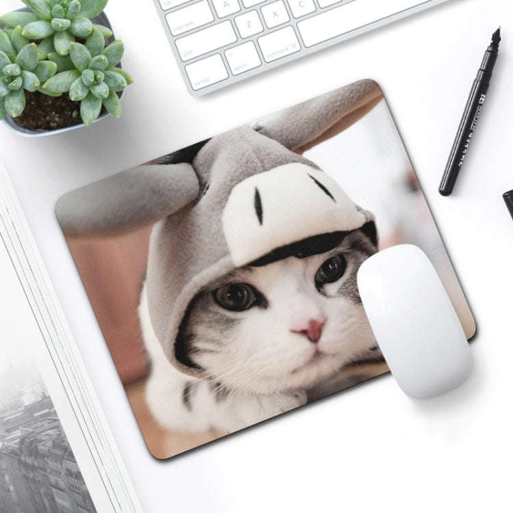 6 PCS Non-Slip Mouse Pad Thick Rubber Mouse Pad, Size: 21 X 26cm, Gift Of Love, Tea Cup Kitten, C...