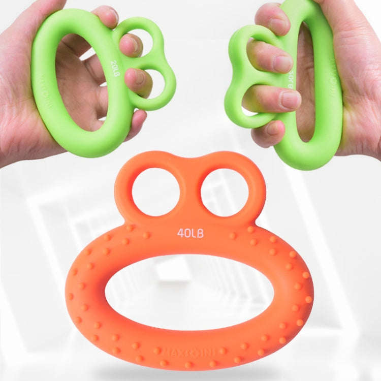 MAXSOINS MXO-DOUBLE-001 Frog Shape Finger Grip Training Device Finger Grip Ring, 20LB (Double-sid...