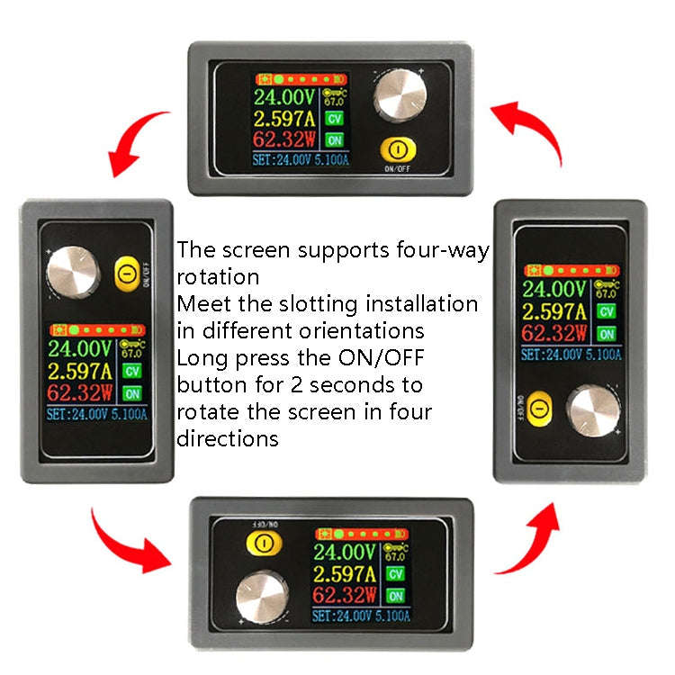 Colorful Screen DC 6.0-36V to 0.6-36V 5A Step Down Stabilized Power Supply Constant Voltage Curre...