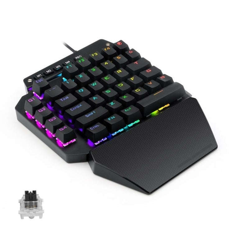 K700 44 Keys RGB Luminous Switchable Axis Gaming One-Handed Keyboard, Cable Length: 1m, Blue Shaf...