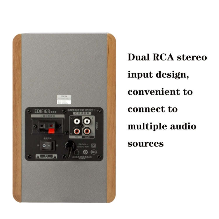 Edifier R1200TII Computer Wooden Audio Notebook Subwoofer, US Plug, R1200TII Wood Grain
