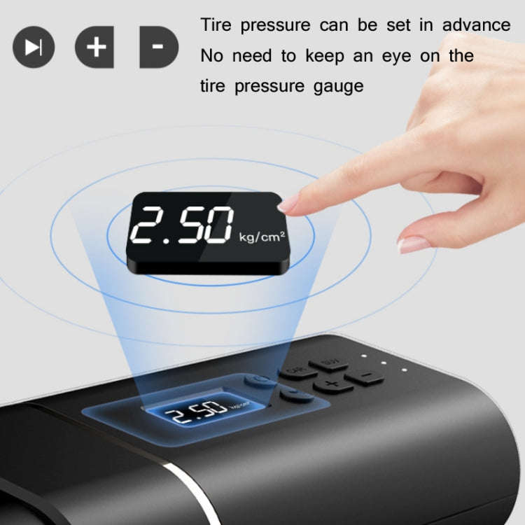 YANTU A31 Car Smart Digital Display Air Pump Electric Portable Tire Pump, Specification, A31 W...