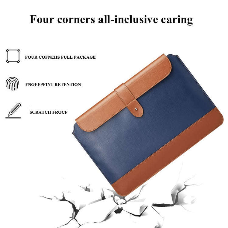 Horizontal Microfiber Color Matching Notebook Liner Bag, Style:, Liner Bag (Black + Brown)  11  -...