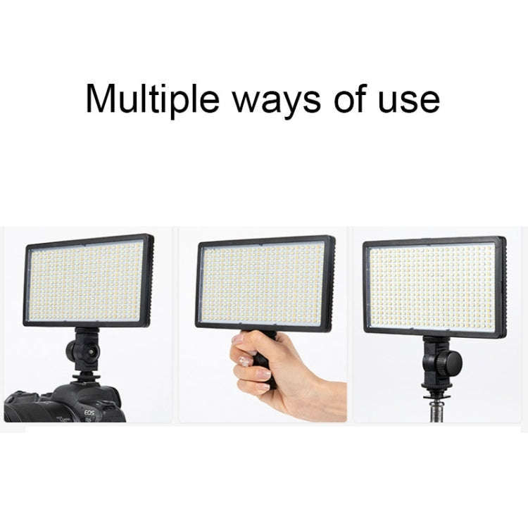 1008 LEDs Stepless Adjustment Live Fill Light Reversible Photography Soft Light, EU Plug, 14 inch