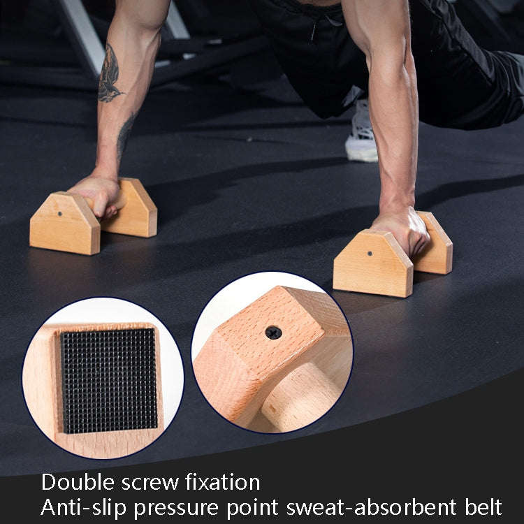 1 Pair Push-Ups Bracket Wooden Single Parallel Bars Inverted Frame, 25cm, 30cm, 40cm, 50cm