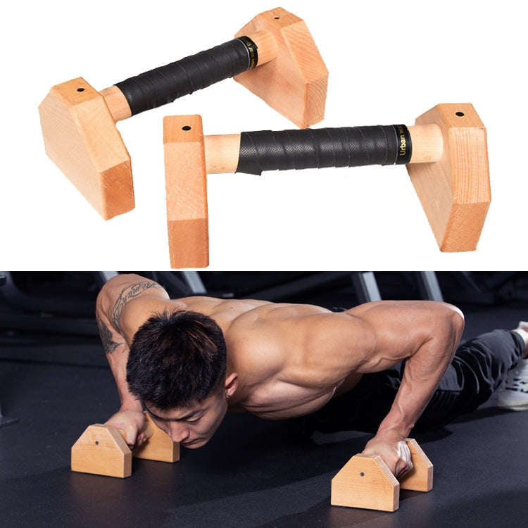 1 Pair Push-Ups Bracket Wooden Single Parallel Bars Inverted Frame, 25cm, 30cm, 40cm, 50cm