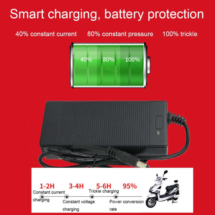84W 42V/2A Electric Vehicle Intelligent Temperature Control Heat Dissipation Charger, DC Head, 3-...