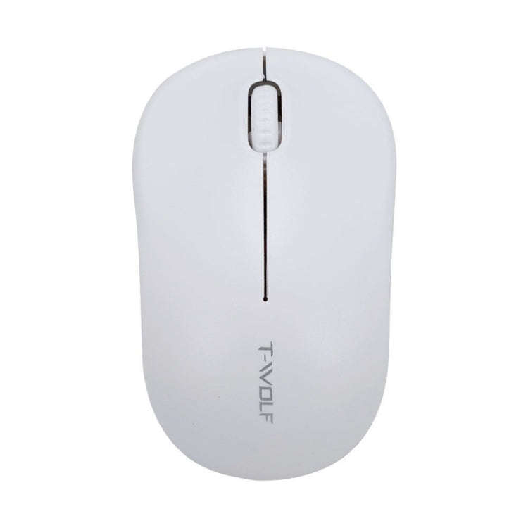 T-WOLF Q4 3 Keys 2.4GHz Wireless Mouse Desktop Computer Notebook Game Mouse, Black, White