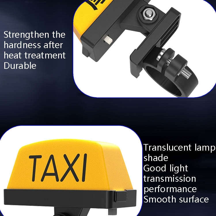 Motorcycle Modified Personality Taxi Motor Light Electric Car Helmet Decorative Warning Light, No...