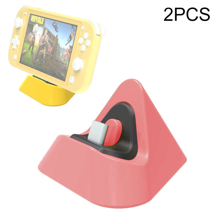 2 PCS DOBE TNS-19062 Host Charging Bottom Portable Triangle Game Console Charger For Switch / Lit...
