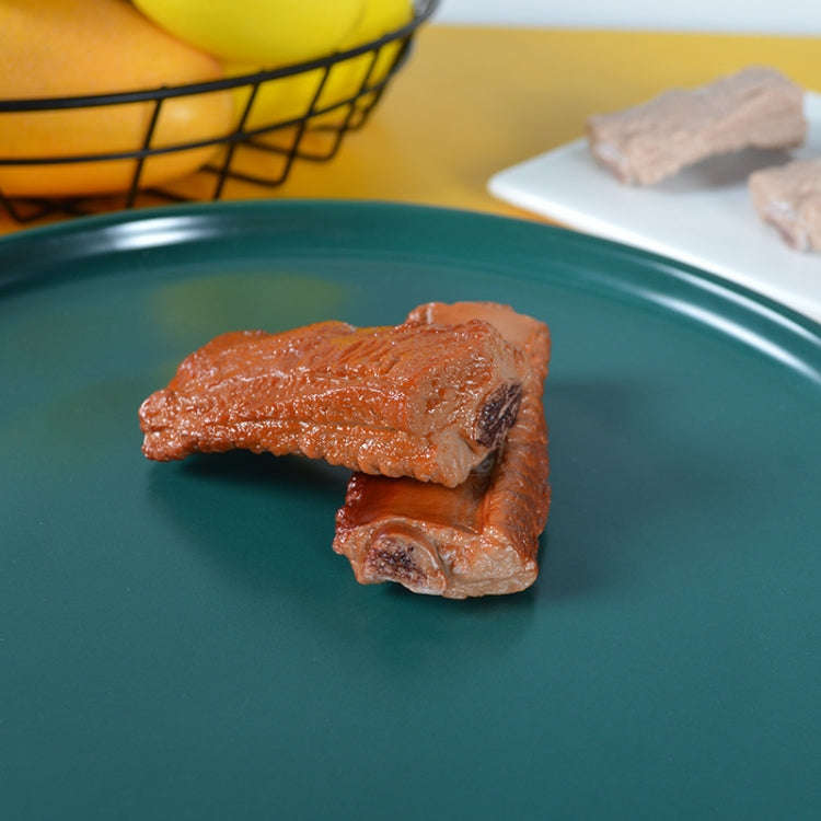 10 PCS Simulation Ribs Model Food Model Shoot Props, Caramel Color, Original Color