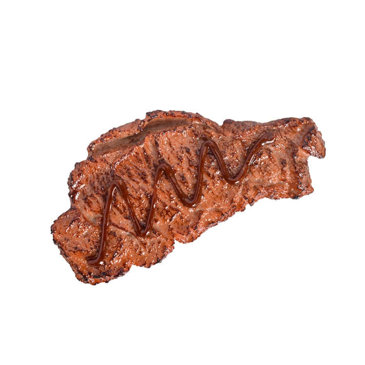 Simulation Food Model Photo Photography Props, 1 PC Fragrant Steak, 1 PC Linger Steak, 1 PC Brush...