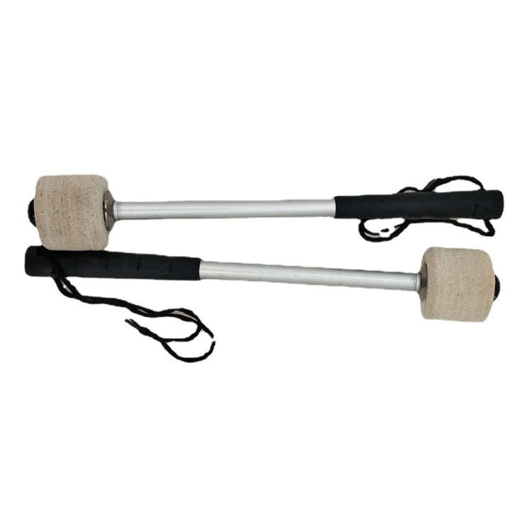 Percussion Accessories Wool Felt Stainless Steel Non-Slip Drumsticks Practice Playing Kick Drum H...