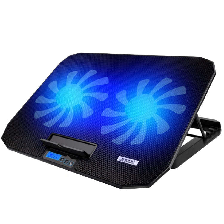 ICE COOREL N106 Laptop Base Adjustment Radiator Dual-Fan Notebook Cooling Bracket, Standard Versi...