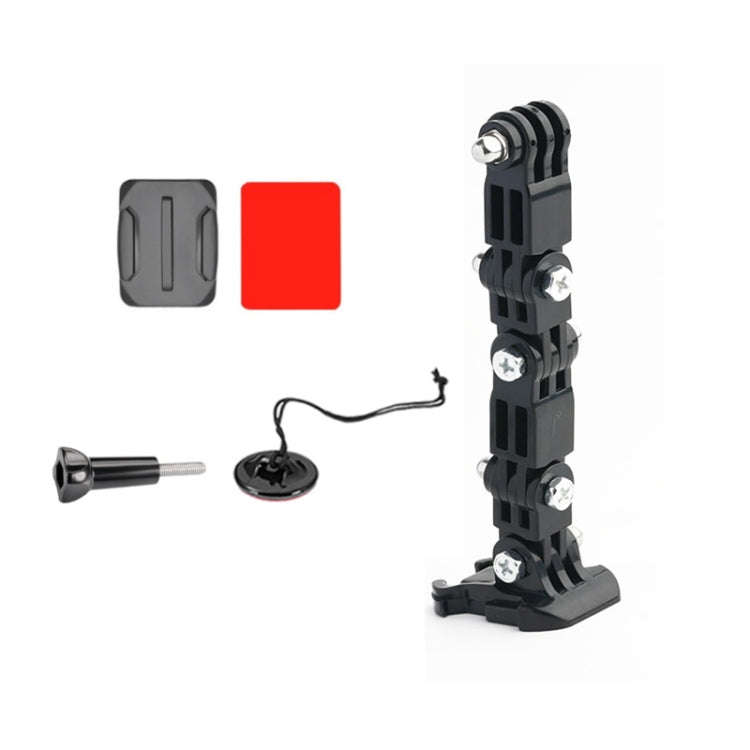 2 Set Cycling Helmet Adhesive Multi-Joint Arm Fixed Mount Set for DJI Osmo Action, GoPro HERO9 Bl...