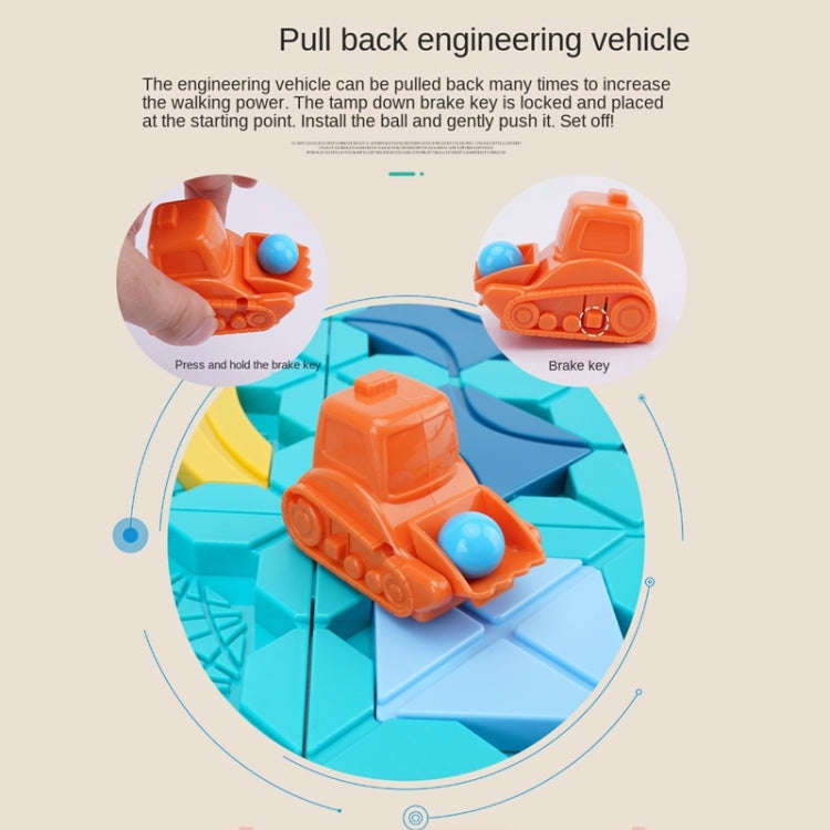 Tabletop Game Road Builder Maze Thinking Logical Reasoning Pull Back Forklift Children Toy, Maze ...