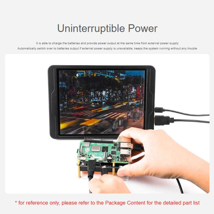 Waveshare 25567 For Raspberry Pi UPS HAT (D), Pogo Pins Connector , Without Battery