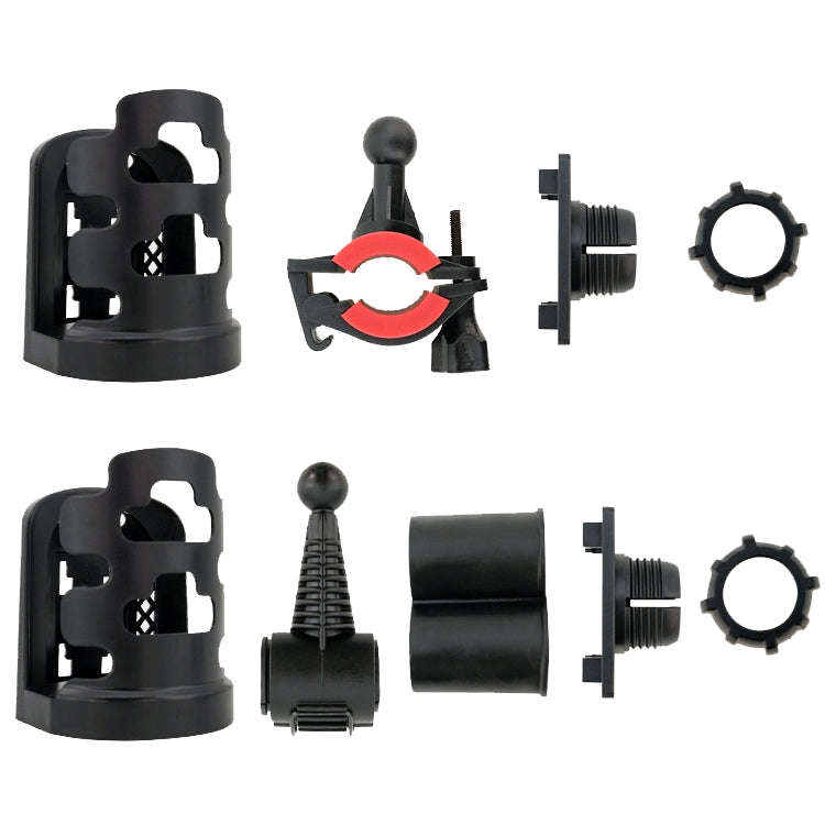 2 PCS SMCP-380 General Riding Cup Rack Motorcycle Bicycle Cup Holder, Rearview Mirror Installatio...