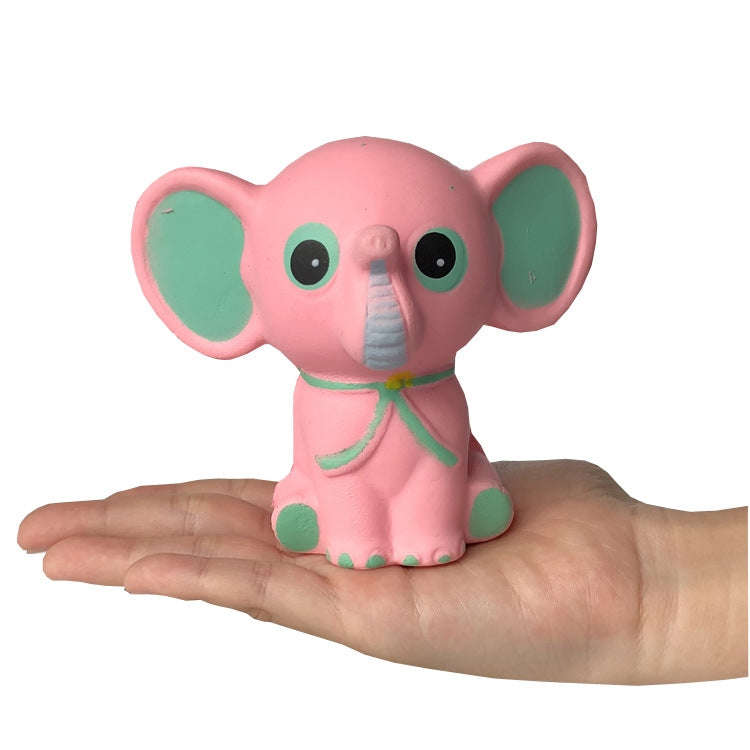 2 PCS Children Slow Rebound Cute Cartoon Elephant Decompression Toy, Pink, Purple, Blue