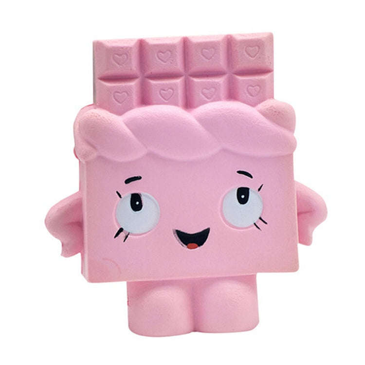 2 PCS TTPU1225 Slow Rebound Cartoon Cute Chocolate Decompression Toy, Pink, Brown