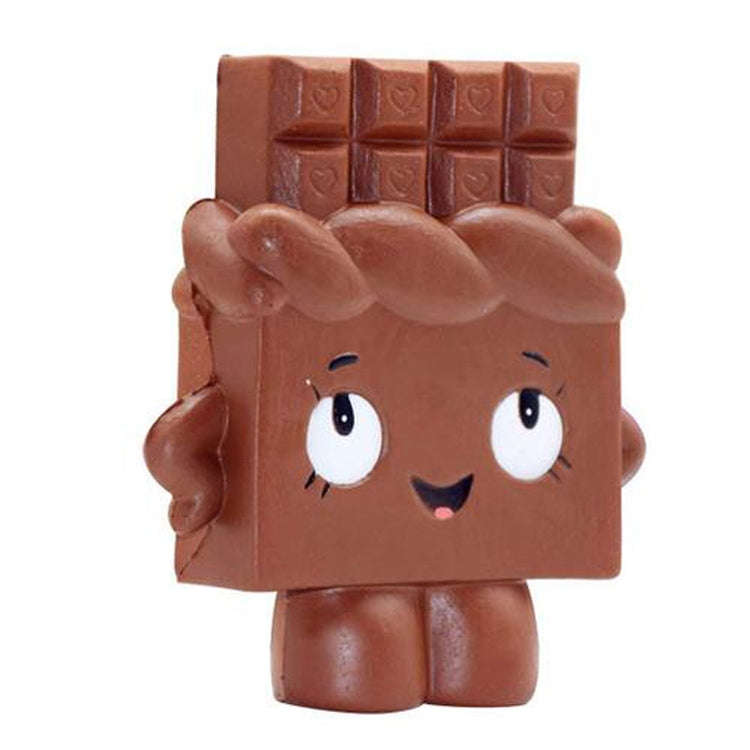 2 PCS TTPU1225 Slow Rebound Cartoon Cute Chocolate Decompression Toy, Pink, Brown