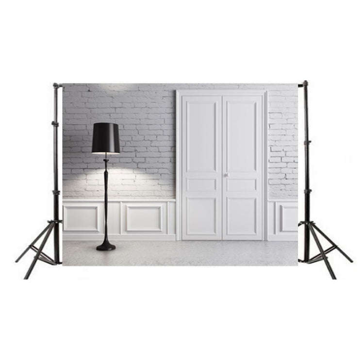 2.1m x 1.5m 3D Anchor Live Room Photo Studio Background Cloth, Door & Standing lamp