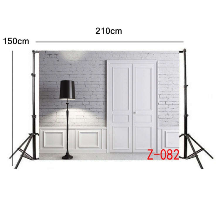 2.1m x 1.5m 3D Anchor Live Room Photo Studio Background Cloth, Door & Standing lamp