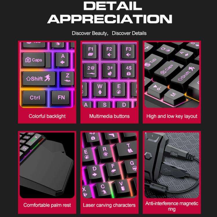 T-WOLF Mobile Gaming One-Handed KeyboardSpecification, T19 Keyboard, TF-900 Set, Keyboard +...