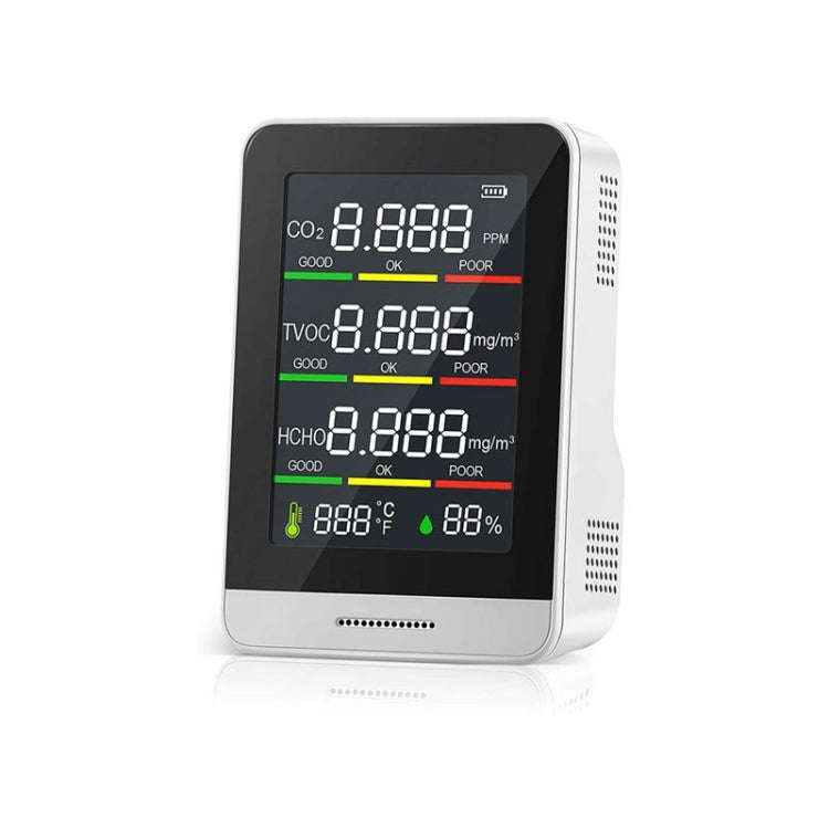 CO2 HCHO TVOC Detector Temperature Hygrometer, AK4 Infrared 5 in 1