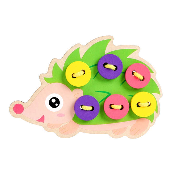 3 PCS Children Puzzle Button Threaded Desk Game Toy, Hedgehog, Skirt