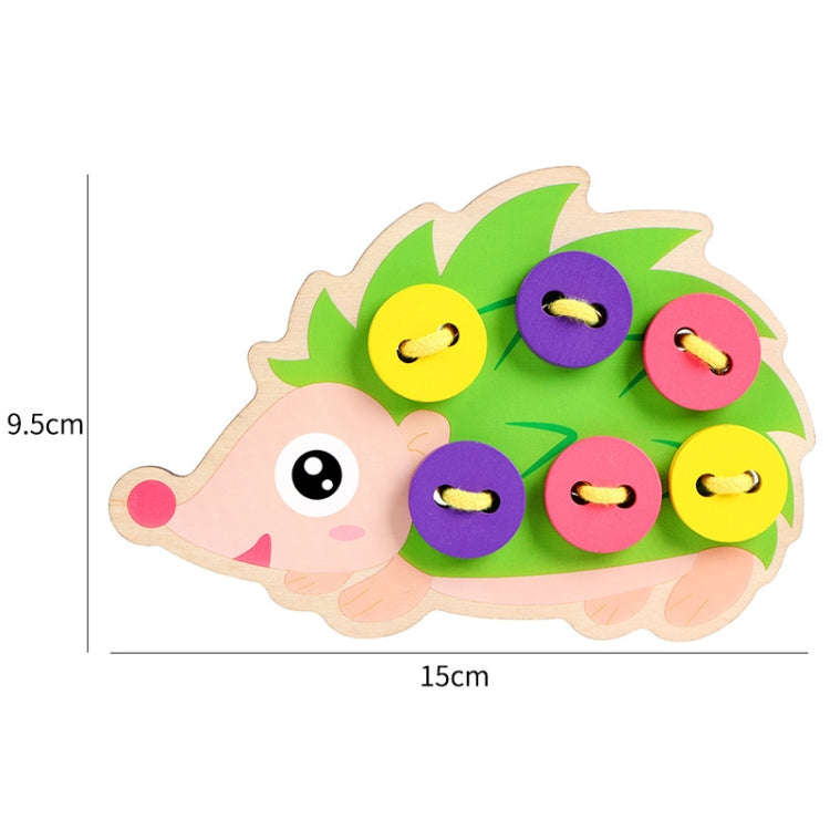3 PCS Children Puzzle Button Threaded Desk Game Toy, Hedgehog, Skirt