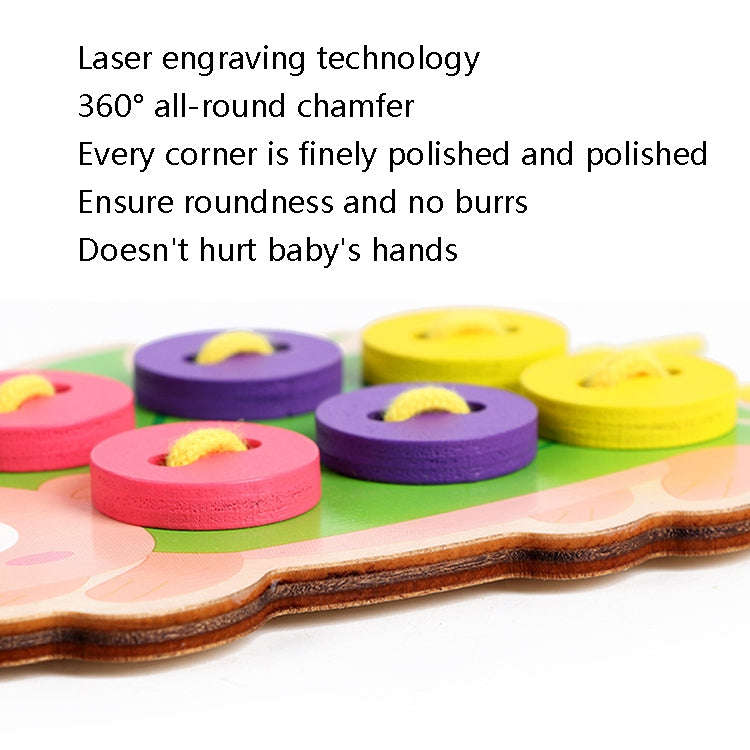 3 PCS Children Puzzle Button Threaded Desk Game Toy, Hedgehog, Skirt