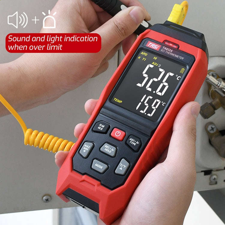 TASI Contact Temperature Meter K-Type Thermocouple Probe Thermometer, Style:, TA612A Single Chann...