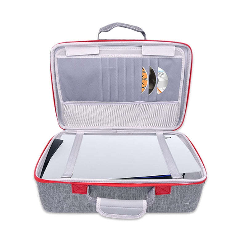 GH1881 Portable Game Console Storage Bag For PS5, Gray, Black