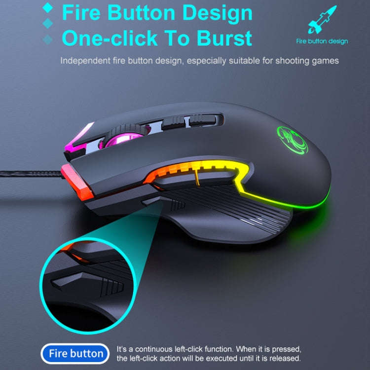IMICE T70 8-Button 7200DPI RGB Lighting Programmable Wired Gaming Mouse, Cable Length: 1.8m, T70