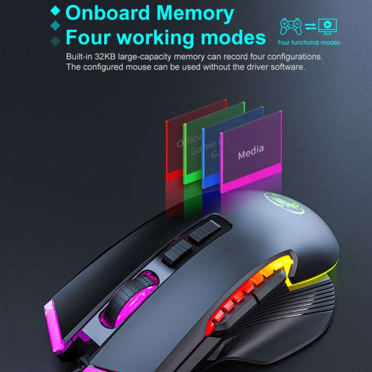IMICE T70 8-Button 7200DPI RGB Lighting Programmable Wired Gaming Mouse, Cable Length: 1.8m, T70