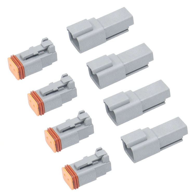 Car Waterproof Connector Conductive Connection Terminal, 4 PCS DT04-2P / DT06-2S With Copper, 4 P...