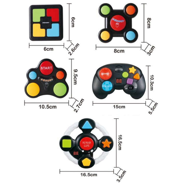 Children Educational Memory Training Game Machine, Style:, Square, Hands, Shaped, Handle, Steerin...