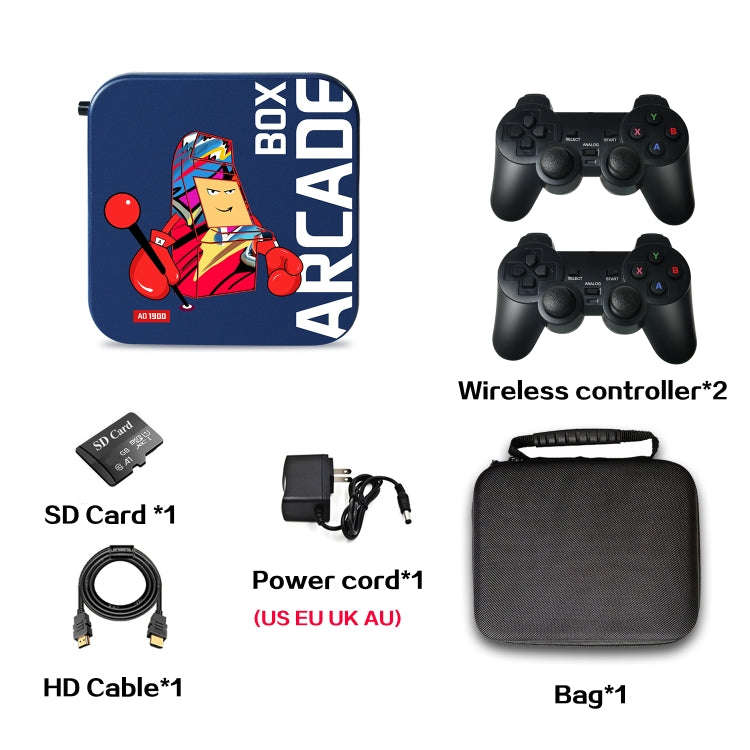 For PS1/PSP/N64/DC Wireless Video Game Machine Box 4K HD Display, EU Plug, 64G EU Plug, 128G EU P...