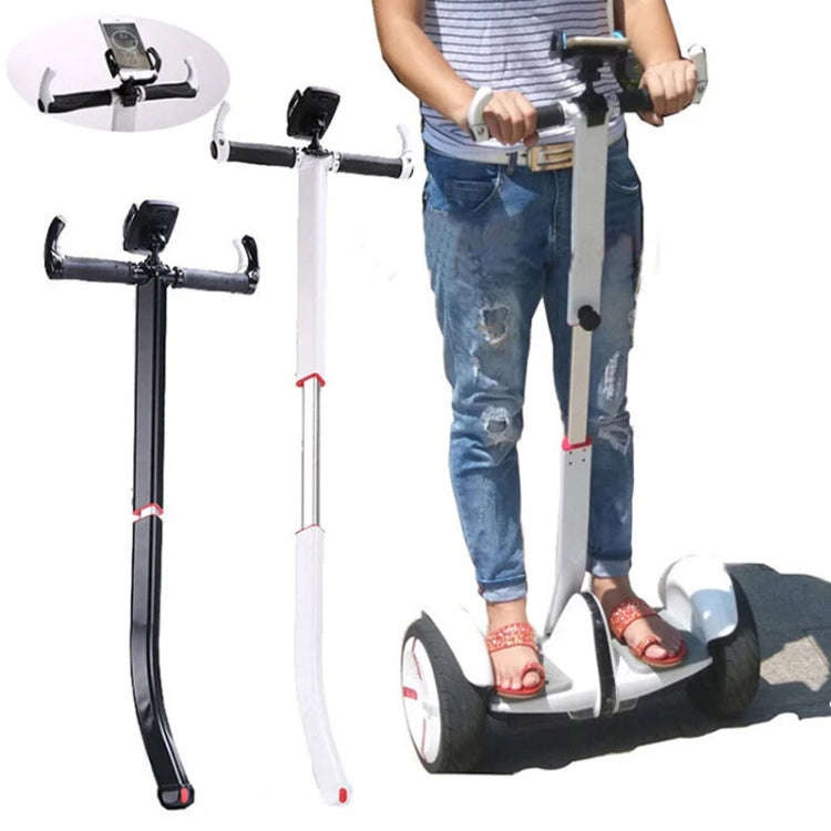 Balance Car Retractable And Extended Hand Lever Handle For Ninebot Mini Pro, White, Black