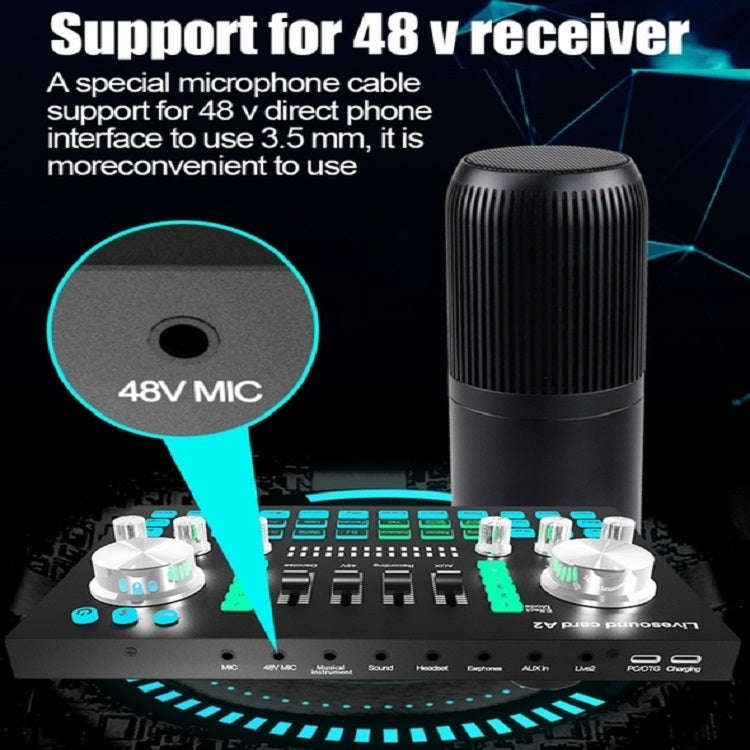 A2 Sound Card Mobile Computer Universal Live K Song Recording Equipment, A2