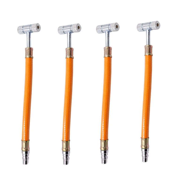4 PCS Tire Double-head Air Nozzle Car Motorcycle Bicycle Air Nozzle, T-shaped Hose