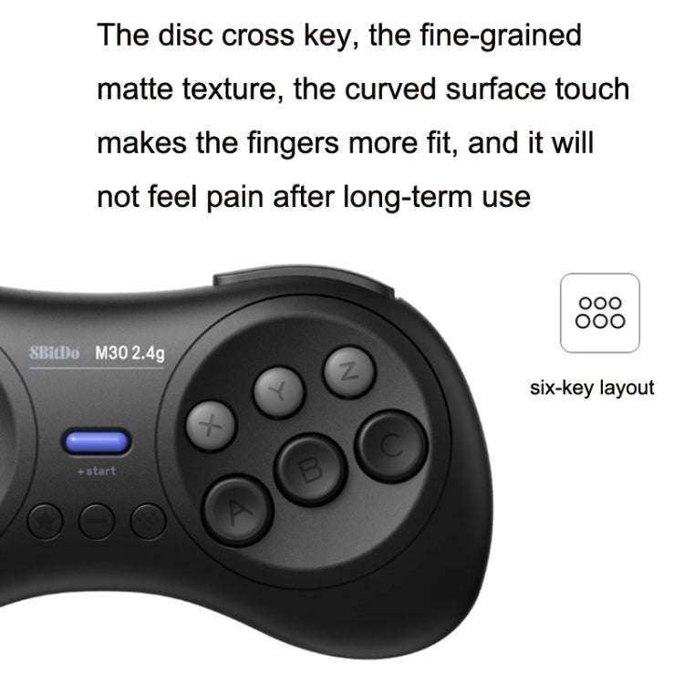8Bitdo M30 MD Mini Version 2.4G Wireless Gamepad For Nintendo Switch, M30