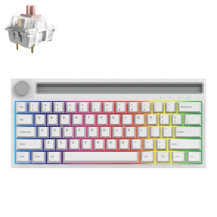 Ajazz K620T 62 Keys Bluetooth Wireless Dual Mode Mechanical Keyboard, Style:, Blue Shaft (Black),...