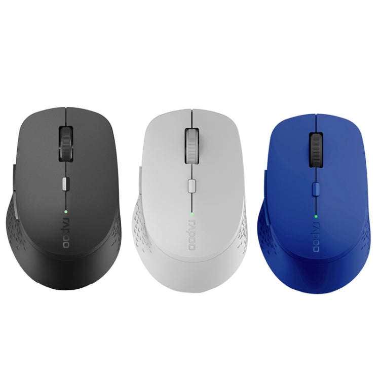 Rapoo M300G 1600DPI 3 Keys Laptop Office Silent Wireless Bluetooth Mouse, Deep Gray, Blue, Light ...