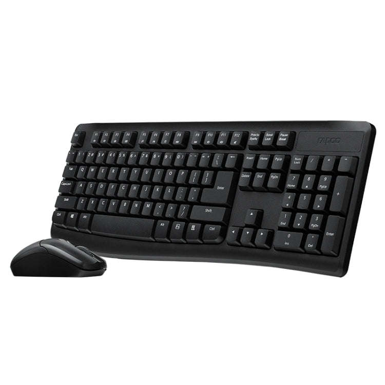 Rapoo X1800PRO 104 Keys Waterproof Multimedia Wireless Keyboard Mouse Set, Black, White
