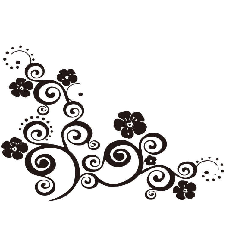 D-908 Summer Flower Totem PVC Car Hood Sticker, D-908