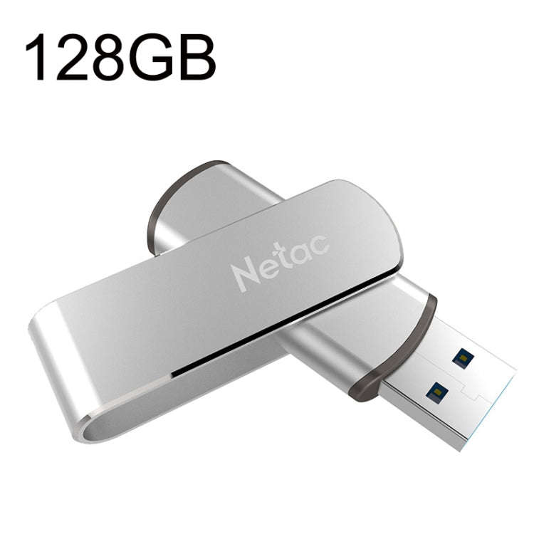 Netac U388 High Speed USB3.0 Metal Rotating Car Computer U Disk, 32GB, 64GB, 128GB